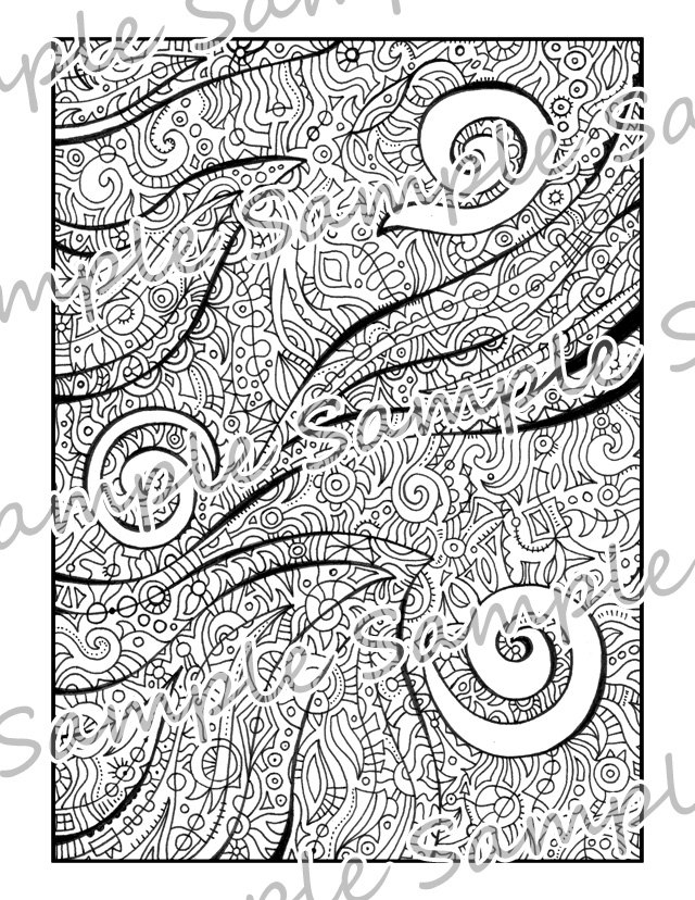 Printable Abstract Designs to Color