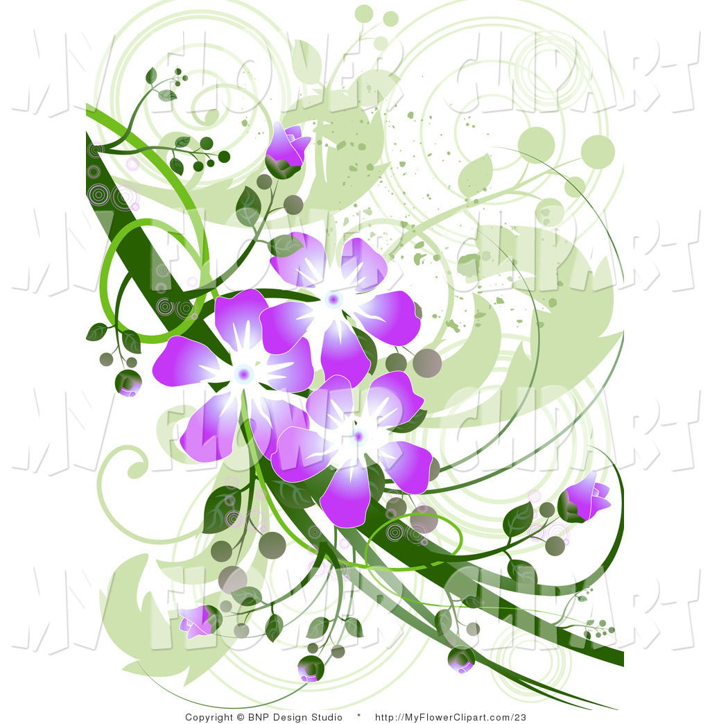 Purple Flower Design Clip Art