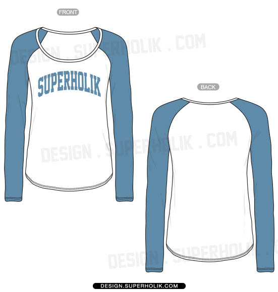 Raglan Long Sleeve T-Shirt Templates