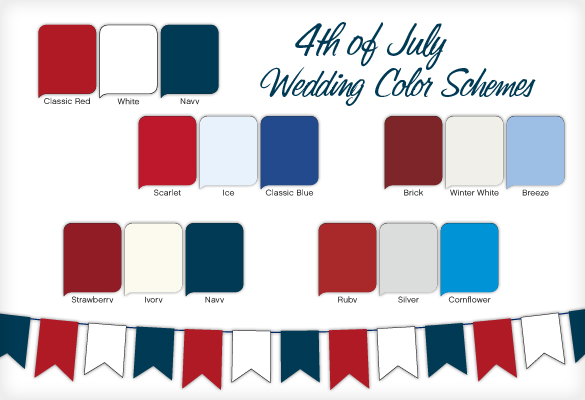 Red and Blue Wedding Color Palette