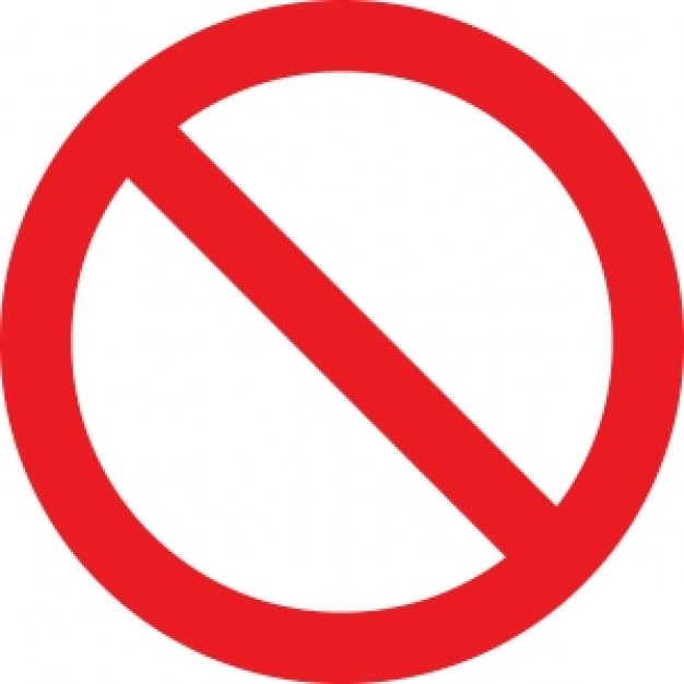 Red No Circle with Slash Sign