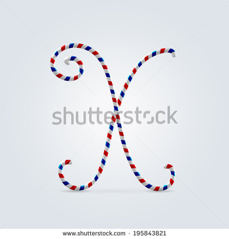 Red White and Blue Striped Letters