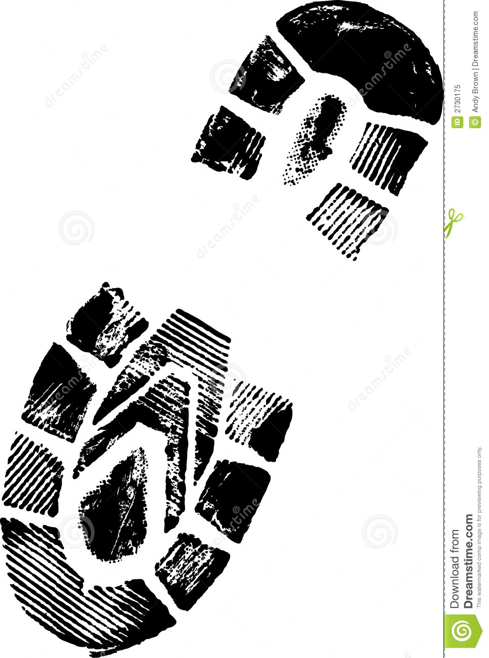 Running Shoe Print Vector