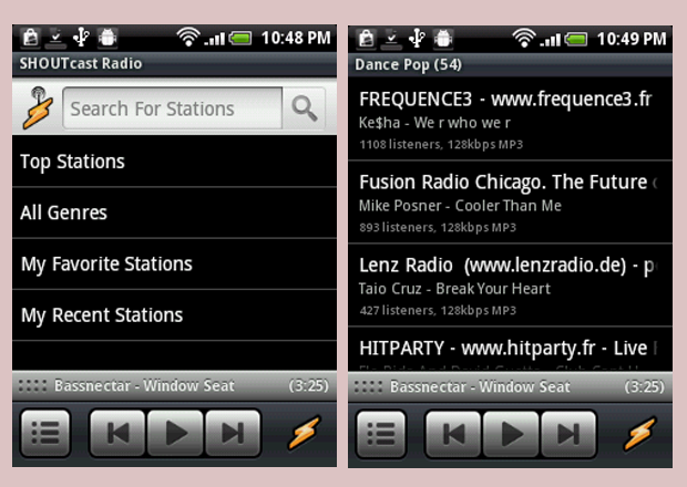 SHOUTcast Internet Radio Stations