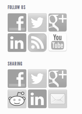 Social Media Icons Grey