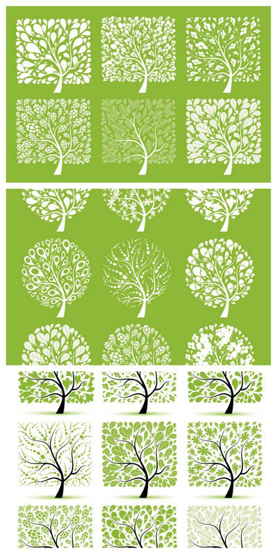 Spring Green Trees Vector