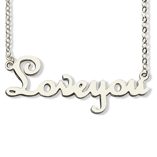 Sterling Silver Name Necklace Fonts