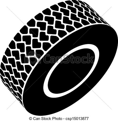 Tire Vector Art Black and White