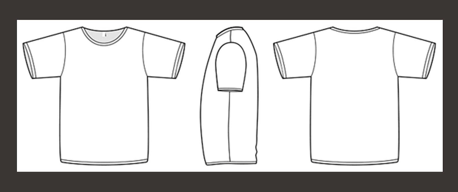 V-Neck T-Shirt Template