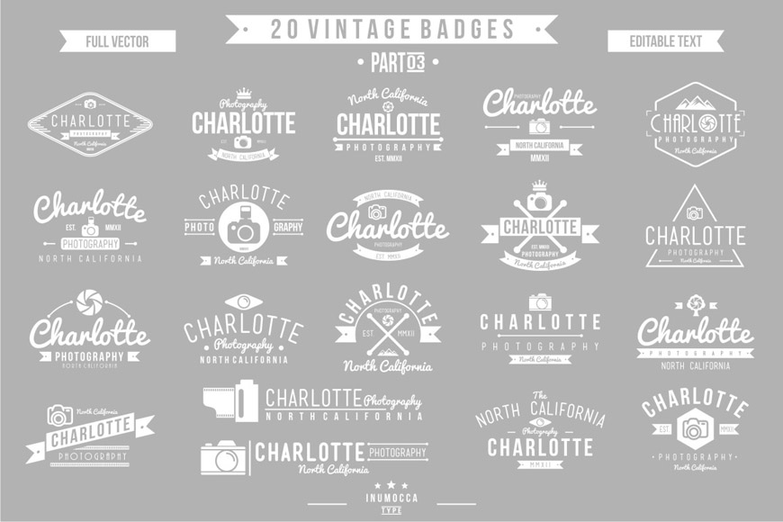 Vintage Photography Logo Templates Free