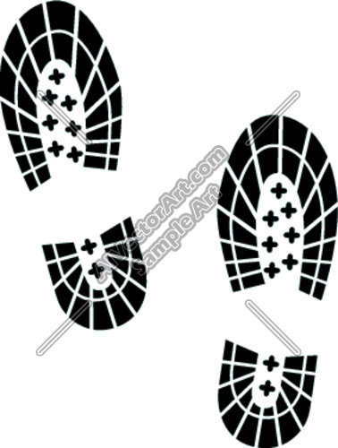 Walking Shoe Print Clip Art