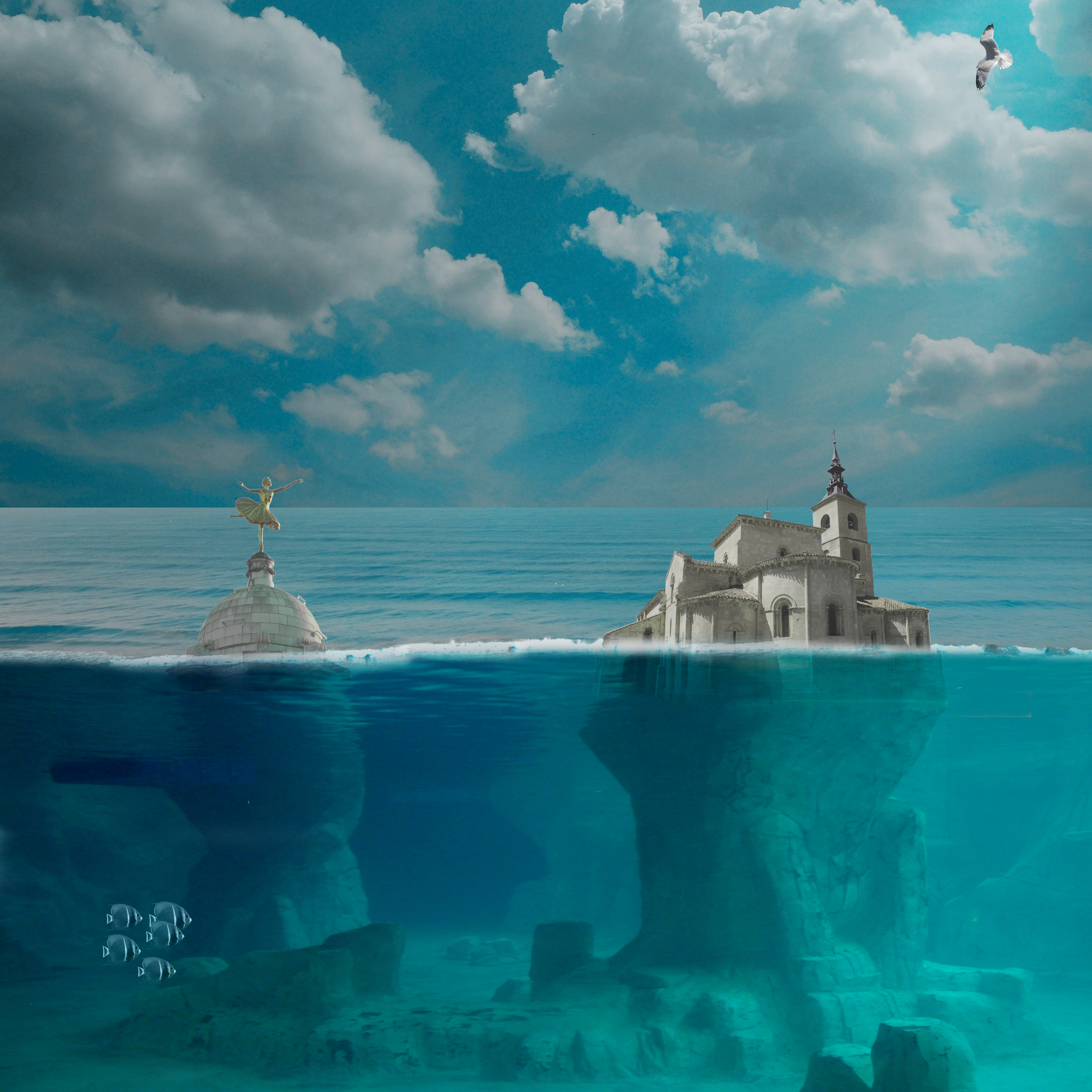 Water Underwater Castle Water Underwater Castle