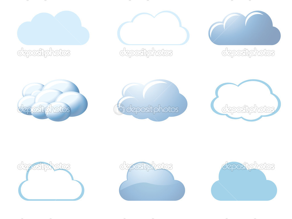 Weather Cloud Vectors Icons