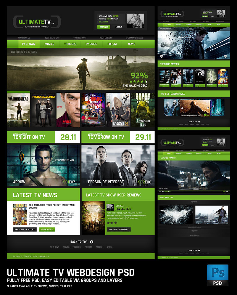 Website Design Templates PSD