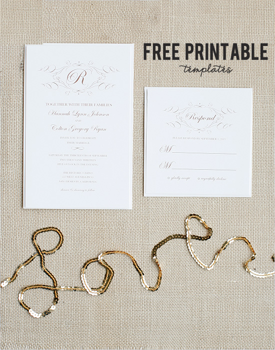 Wedding Card Templates Printable Free