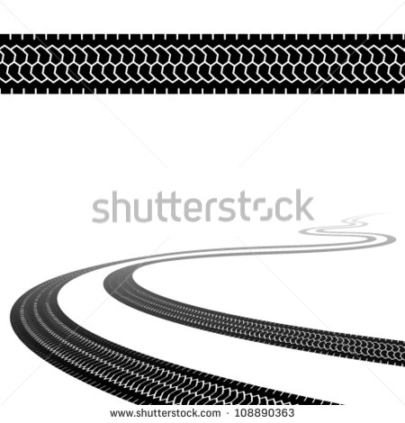 Winding Tire Tracks Vector