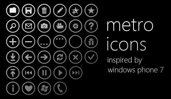 Windows Phone 7 Icons