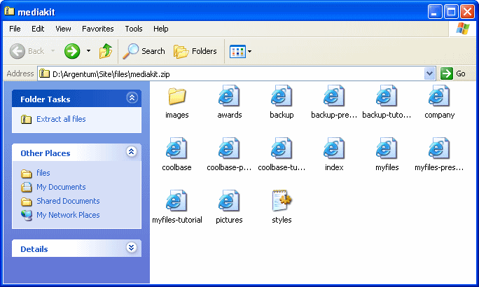 Windows XP Program File Folder
