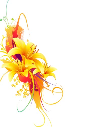 Yellow Flower Border Design