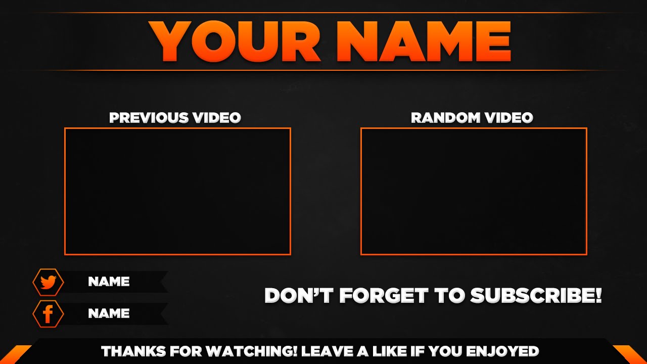 YouTube Outro Template