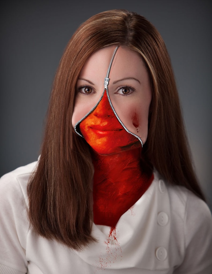 Zippered Face Graphic in Photoshop