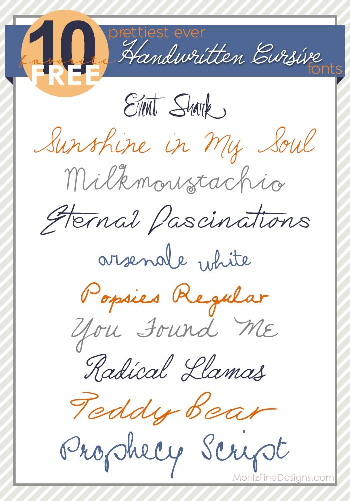 & Handwritten Cursive Fonts & Handwritten Cursive Fonts