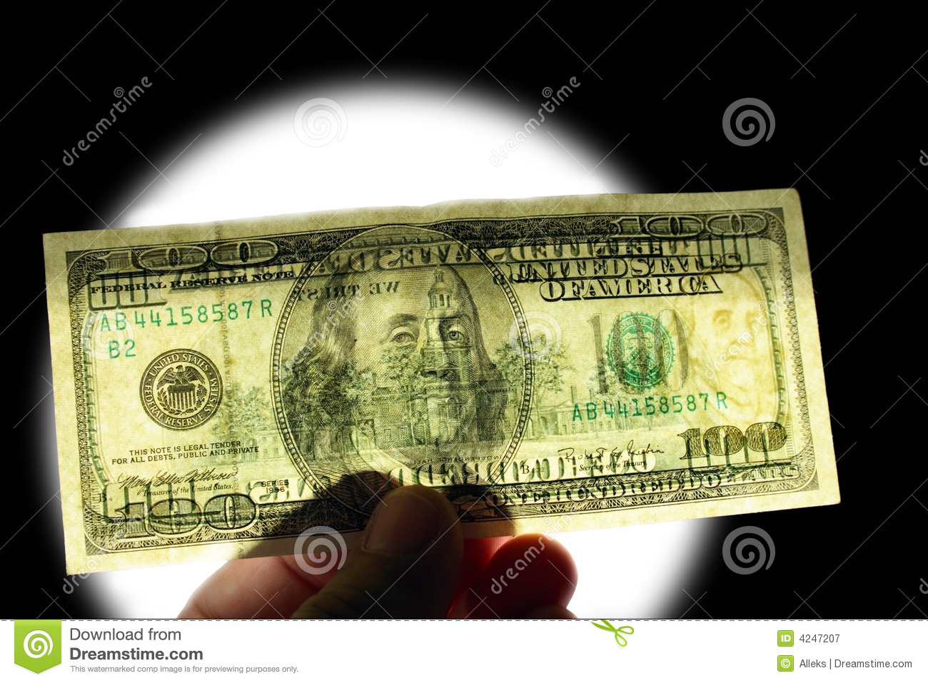 100 Dollar Bill Watermark