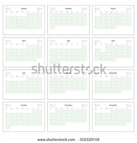 2016 Monthly Calendar Printable Monday Start 2016 Monthly Calendar Printable Monday Start