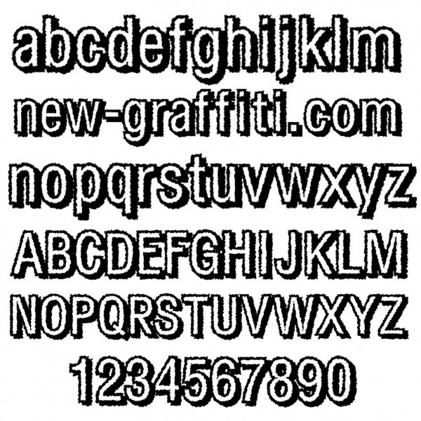 3D Graffiti Font Styles Alphabet
