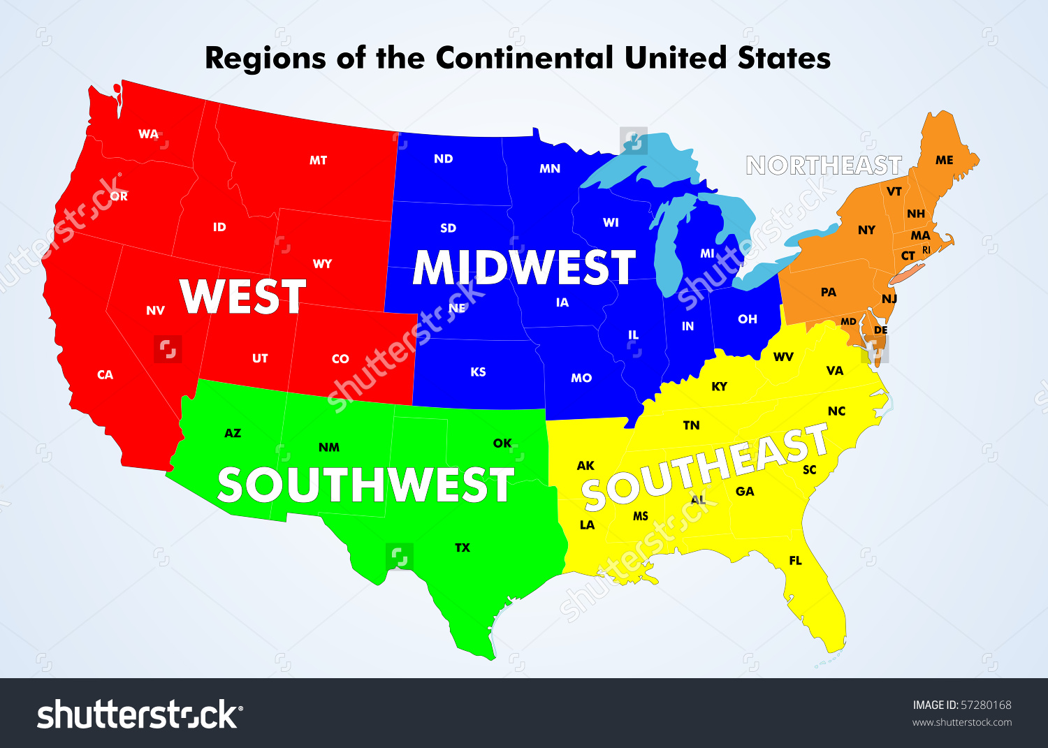 5 Regions of the United States for Kids 5 Regions of the United States for Kids