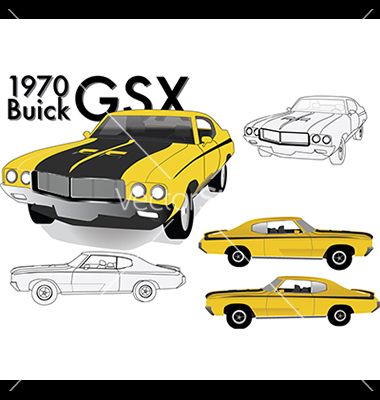 70 Buick GSX Model Vector