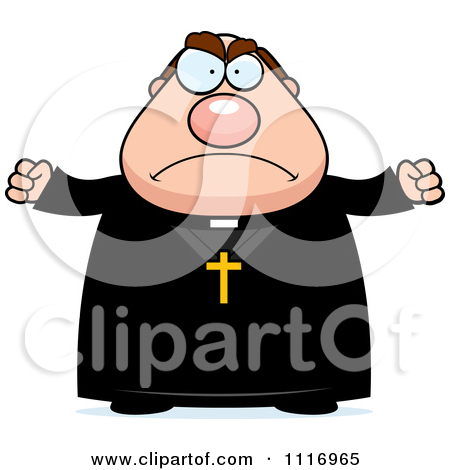 Angry Priest Cartoon