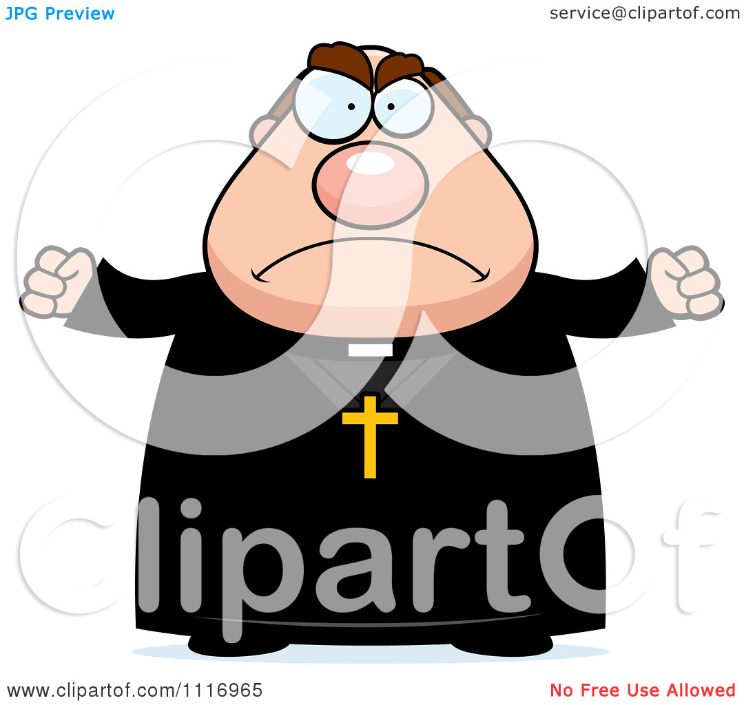 Angry Priest Cartoon