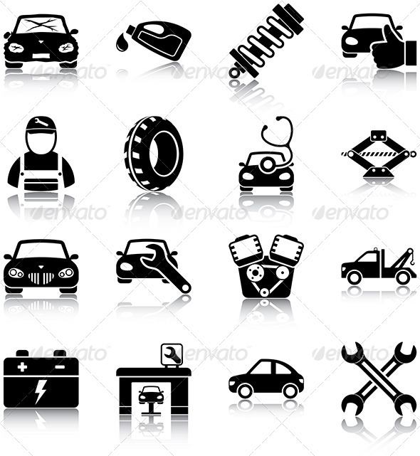 Auto Mechanic Tools Silhouette