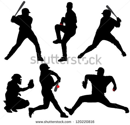 Baseball Catcher Player Silhouette Baseball Catcher Player Silhouette