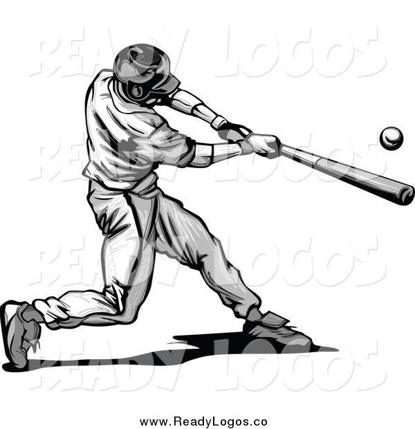 Baseball Player Batting Clip Art