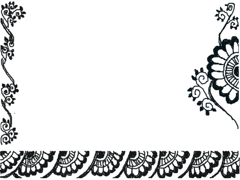 Black and White Flower Border Designs