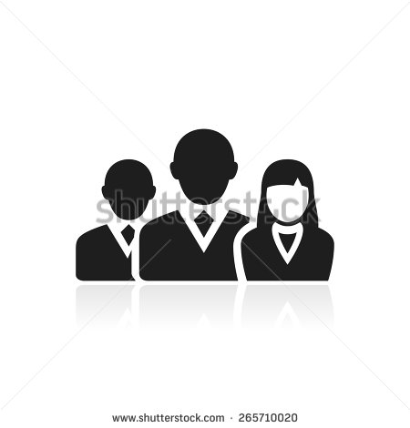 Black and White People Team Icon Black and White People Team Icon
