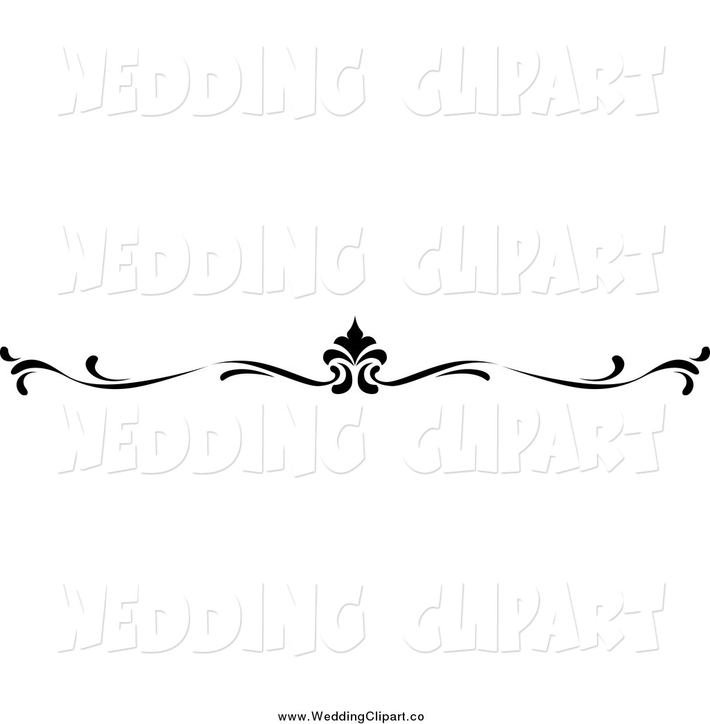 Black and White Wedding Border Clip Art