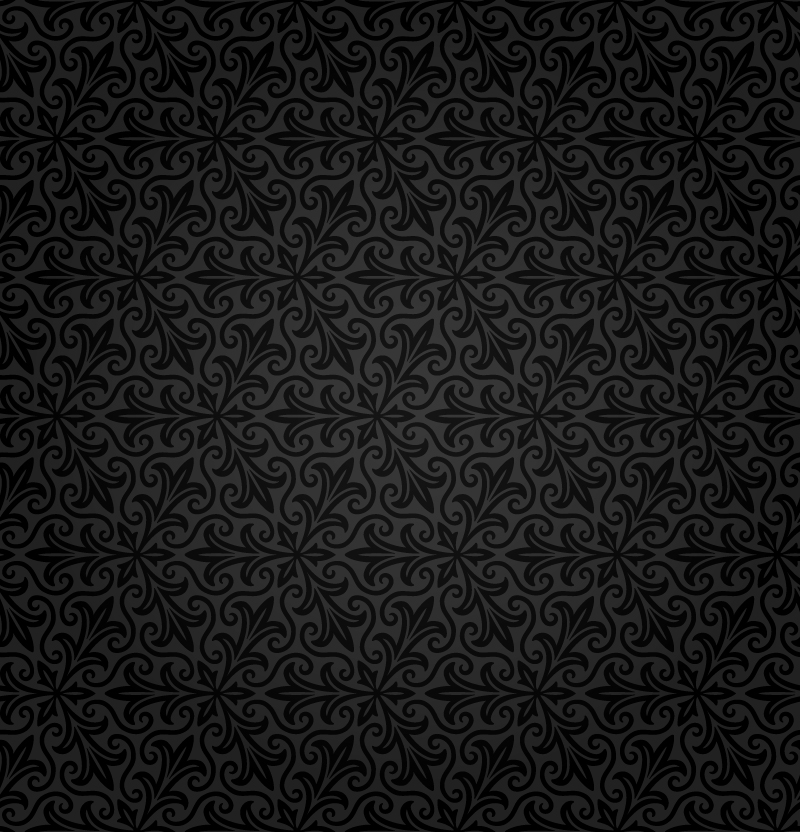 Black Vector Floral Pattern Wallpaper