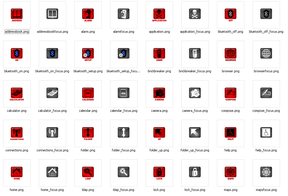 BlackBerry Phone Icons