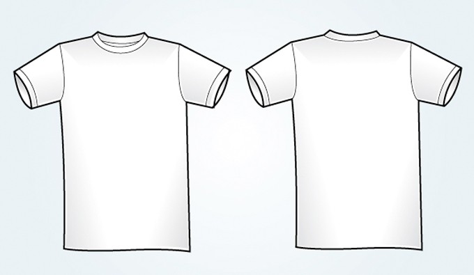 Blank T-Shirt Template Front and Back