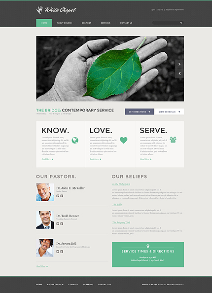 Bootstrap Template Church