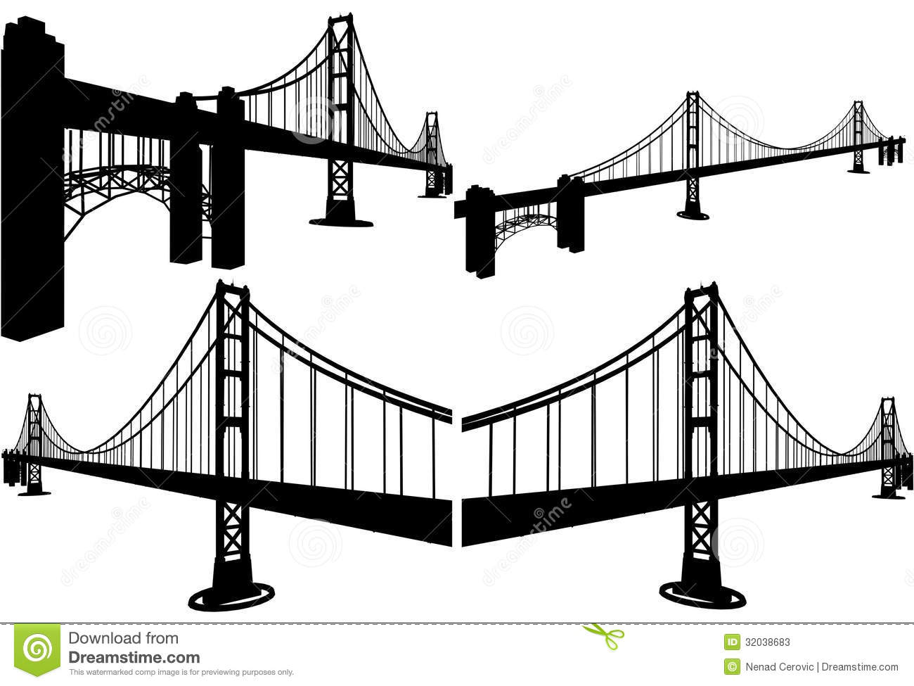 Bridge Silhouette Vector