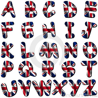 British Flag Font