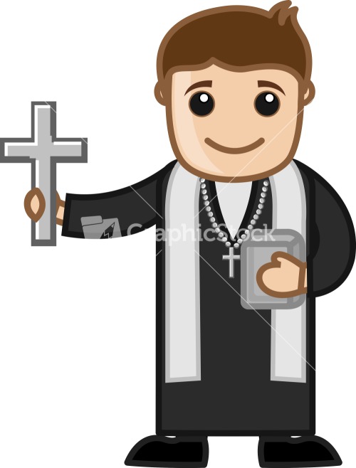 Cartoon Catholic Priest