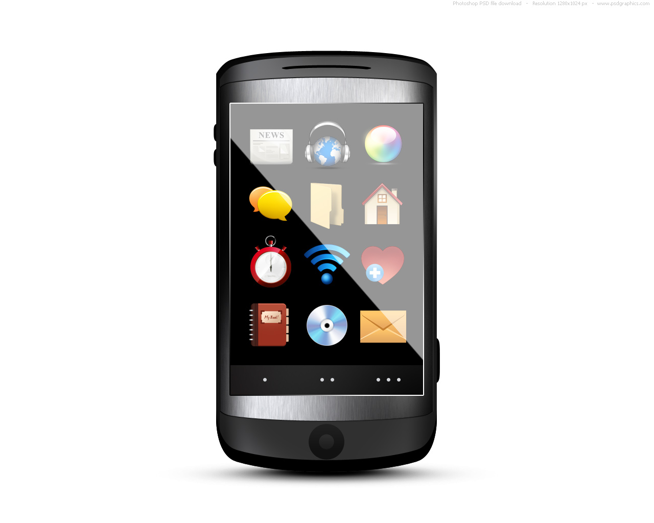 Cell Phone Icon Black
