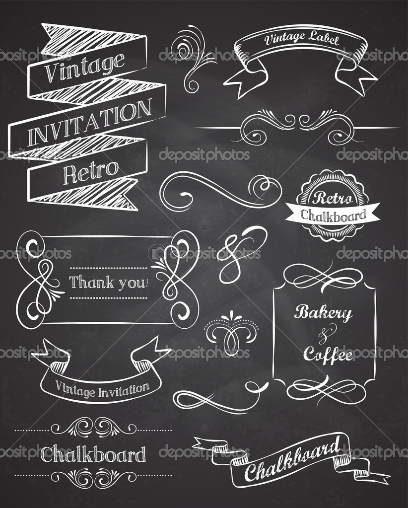 Chalkboard Banner Vector