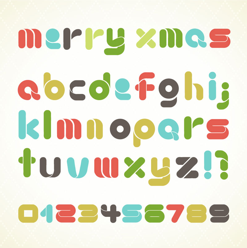 Christmas Alphabet Letters Vector Christmas Alphabet Letters Vector