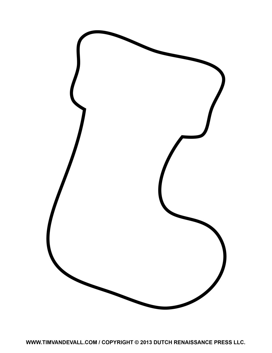 Christmas Stocking Outline Template